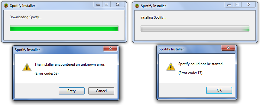 Spotify Wont Download Error 53